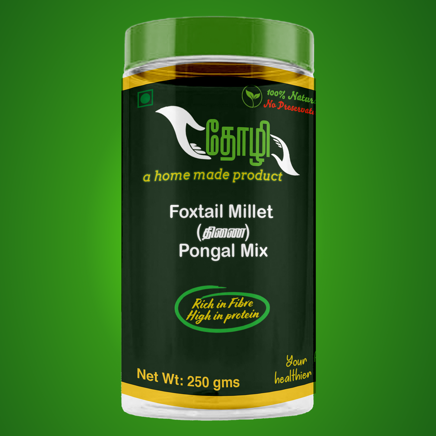 Foxtail Millet (திணை) (Unpolished) Pongal Mix