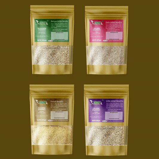 Millets Combo (Barnyard, Kodo, Foxtail and Little Millet) 500gmsx4 Combo